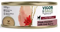 Vigor&Sage dog wet chicken goji berry 185 gram hondenvoer