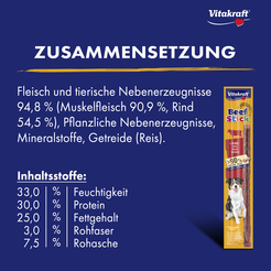 Vitakraft beefstick hond rund 12 gram - afbeelding 3