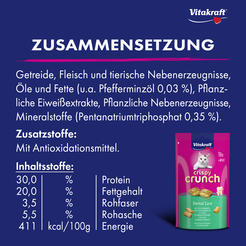 Vitakraft cat crispy crunch dental 60 gram - afbeelding 3