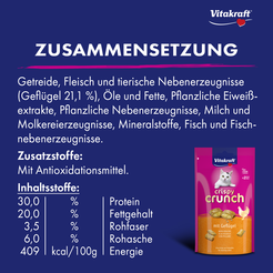 Vitakraft cat crispy crunch gevogelte 60 gram - afbeelding 3