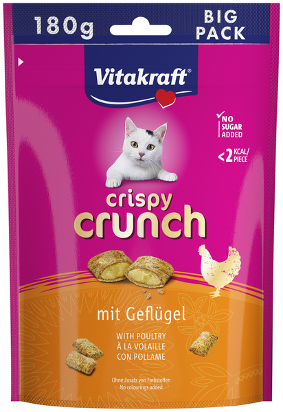Vitakraft cat crispy crunch gevogelte big pack 180 gram - afbeelding 1
