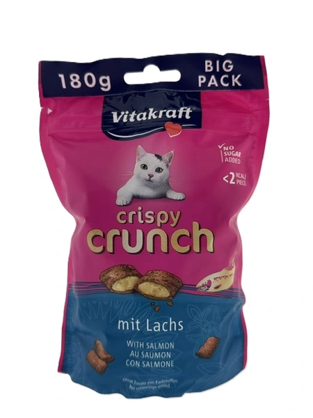 Vitakraft cat crispy crunch zalm big pack 180 gram