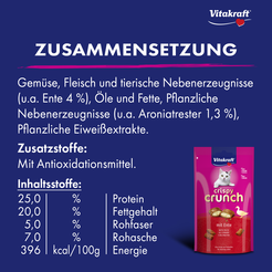 Vitakraft cat crispy eend+aronia 60 gram - afbeelding 3