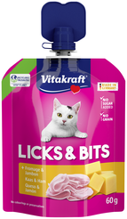 Vitakraft cat lick&bits kaas&ham 60gr.