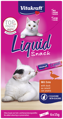Vitakraft cat-liquid snack eend&b-glucaan 6x15 gram - afbeelding 2