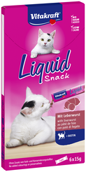 Vitakraft cat-liquid snack leverworst 6x15 gram