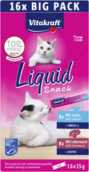 Vitakraft cat-liquid snack multipack leverworst&zalm 16x15gr. - afbeelding 2