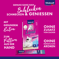 Vitakraft cat-liquid snack zalm&omega3 6x15 gram - afbeelding 6