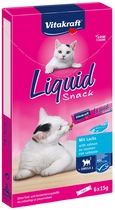Vitakraft cat-liquid snack zalm&omega3 6x15 gram