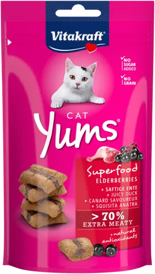 Vitakraft cat yums superfood vlierbessen en eend 40 gram