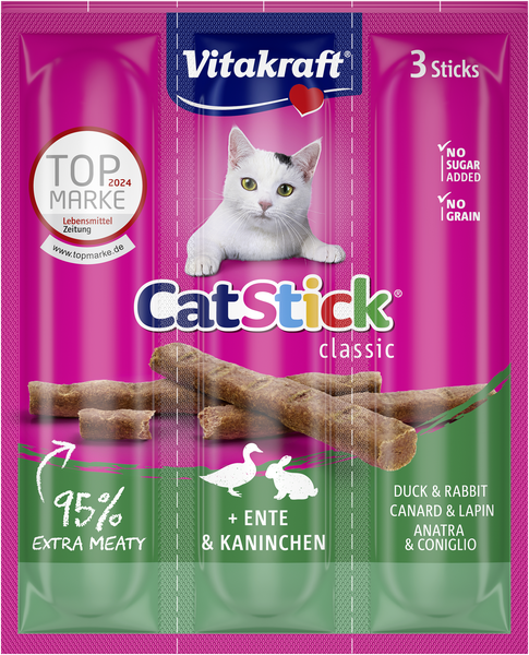 Vitakraft catstick mini eend&konijn - afbeelding 1