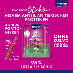 Vitakraft catstick mini eend&konijn - afbeelding 4