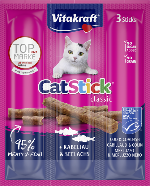 Vitakraft catstick mini kabeljauw&koolvis - afbeelding 1