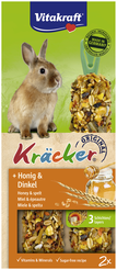 Vitakraft dwergkonijnkracker honing & spelt 2in1 - afbeelding 2
