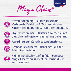 Vitakraft magic clean 8,4 liter (3,7 kg) kattenbakvulling - afbeelding 2