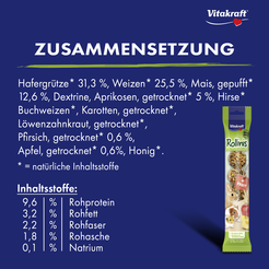 Vitakraft rollinis knaagdier fruitmix 7 stuks - afbeelding 2