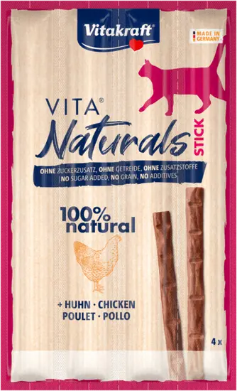Vitakraft Vita naturals cat stick kip 4x20 gram