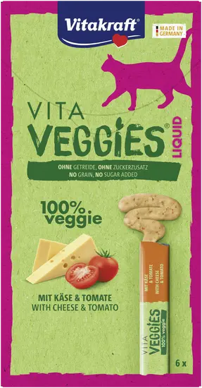 Vitakraft Vita veggies cat liquid kaas & tomaat 6x15 gram