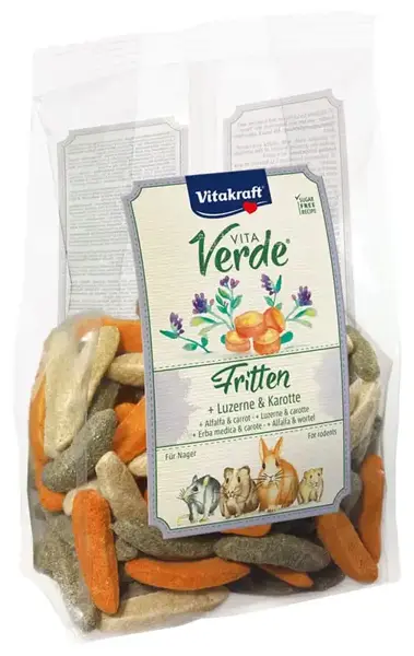 Vitakraft vita verde fritten alfalfa&wortel 200 gram