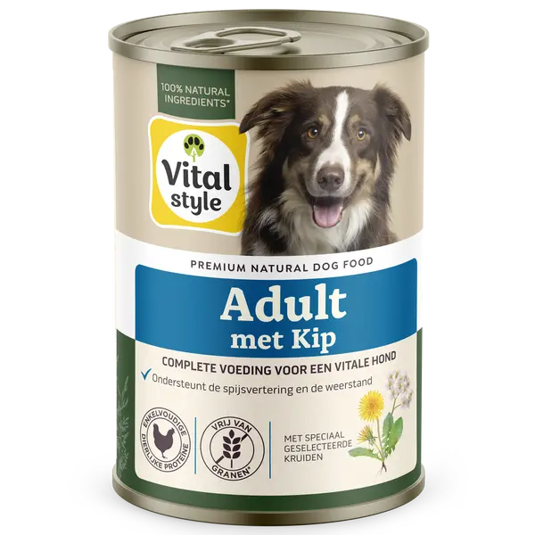 Vitalstyle Ecostyle blik adult kip 400gr. Hondenvoer - afbeelding 1
