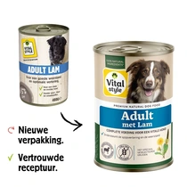 Vitalstyle Ecostyle blik adult lam 400gr. Hondenvoer - afbeelding 2