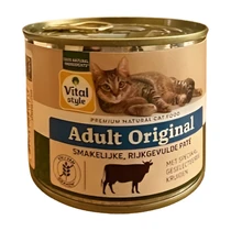 Vitalstyle Ecostyle cat blik adult original rund 200gr. kattenvoer - afbeelding 1