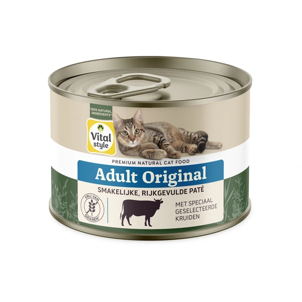Vitalstyle Ecostyle cat blik adult original rund 200gr. kattenvoer