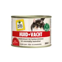 Vitalstyle Ecostyle cat blik huid + vacht 200 gram Kattenvoer - afbeelding 1