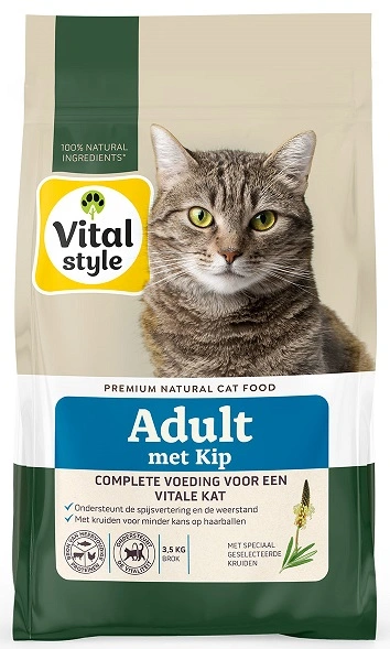Vitalstyle Ecostyle adult kip 3,5kg kattenvoer - afbeelding 1