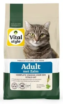 Vitalstyle Ecostyle cat care met zalm 3,5 kg kattenvoer - afbeelding 1