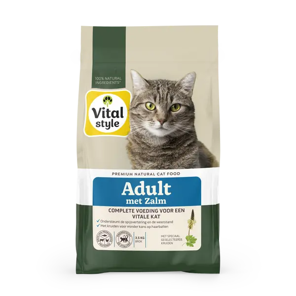 Vitalstyle Ecostyle cat care met zalm 3,5 kg kattenvoer - afbeelding 1