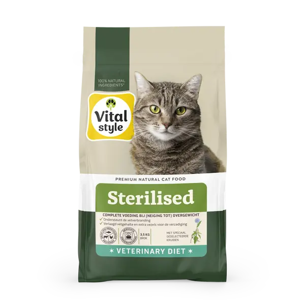Vitalstyle Ecostyle cat sterilised 3,5kg kattenvoer - afbeelding 1