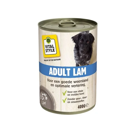 Vitalstyle Ecostyle dog blik adult lam 400 gram Hondenvoer - afbeelding 1