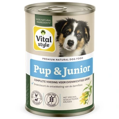Vitalstyle Ecostyle dog blik pup + junior 400 gram Hondenvoer