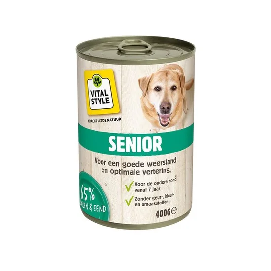 Vitalstyle Ecostyle dog blik senior 400 gram Hondenvoer - afbeelding 1