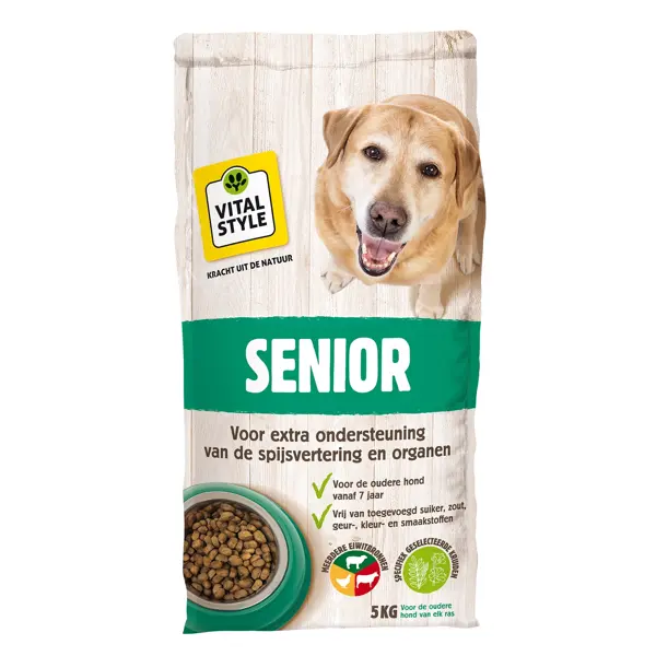 Vitalstyle Ecostyle dog senior 5 kg Hondenvoer - afbeelding 1