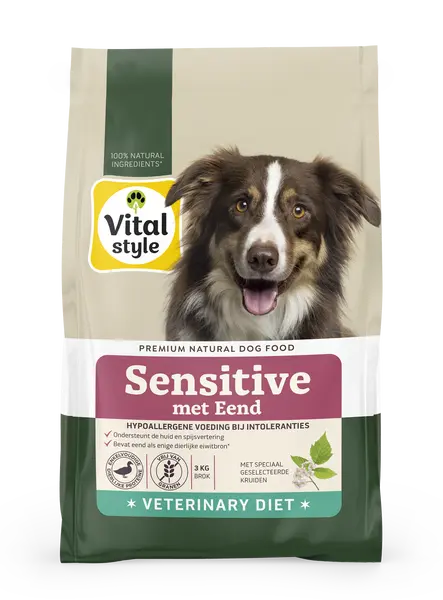 Vitalstyle Ecostyle dog sensitive eend 3kg Hondenvoer - afbeelding 1