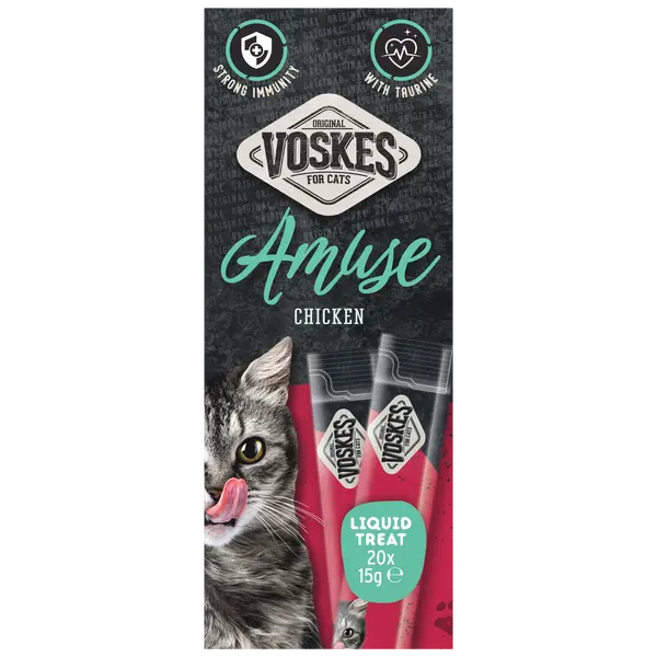 Voskes amuse liquid treat kip 20x15 gram - afbeelding 1