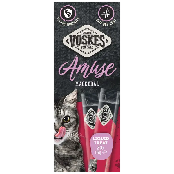 Voskes amuse liquid treat makreel 20x15 gram - afbeelding 1