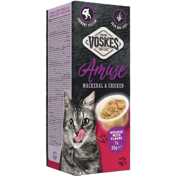 Voskes amuse mousse makreel&kip 7x30 gram SALE! - afbeelding 1