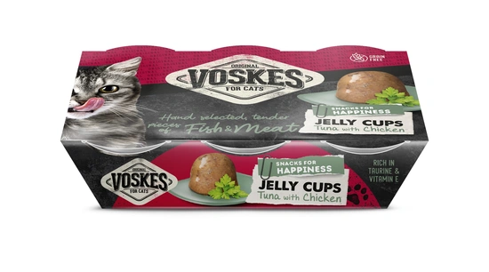 Voskes Delicatesse kat gelei tonijn & kip 150 gr - afbeelding 1
