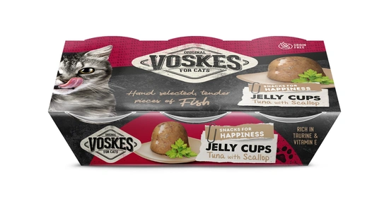 Voskes Delicatesse kat gelei  tonijn & st. jakobsschelp 150 gr - afbeelding 1