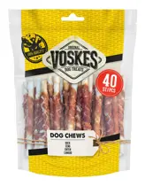 Voskes rawhide eend twist 400 gram (+/- 40 stuks)