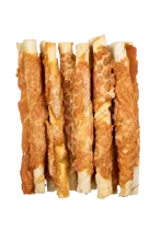 Voskes rawhide sticks met kip 17cm 12st. - afbeelding 2