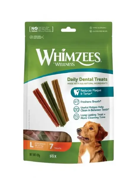 Whimzees stix large 18 cm value bag 7 stuks - afbeelding 1