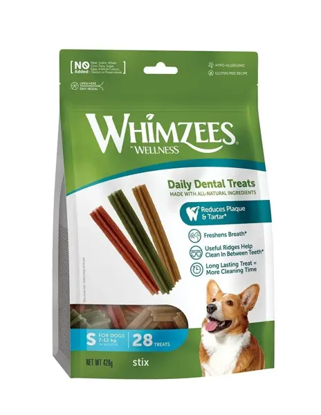 Whimzees stix small 12 cm value bag 28 stuks - afbeelding 1