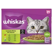 Whiskas multi-pack senior 7+ vis & vlees in saus 12x85 gram