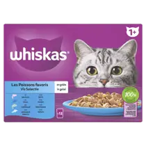 Whiskas multi-pack vis selectie in gelei 12x85 gram