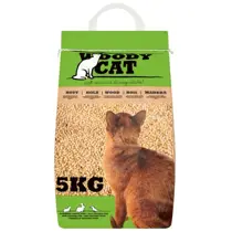 Woody Cat houtkorrel 5 kg kattenbakvulling