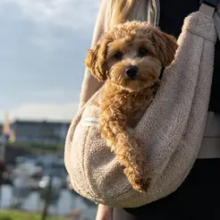 WOOFWOOF draagzak beige verstelbaar - afbeelding 5